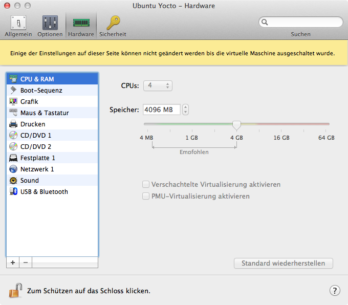 Parallels Desktop VM Settings