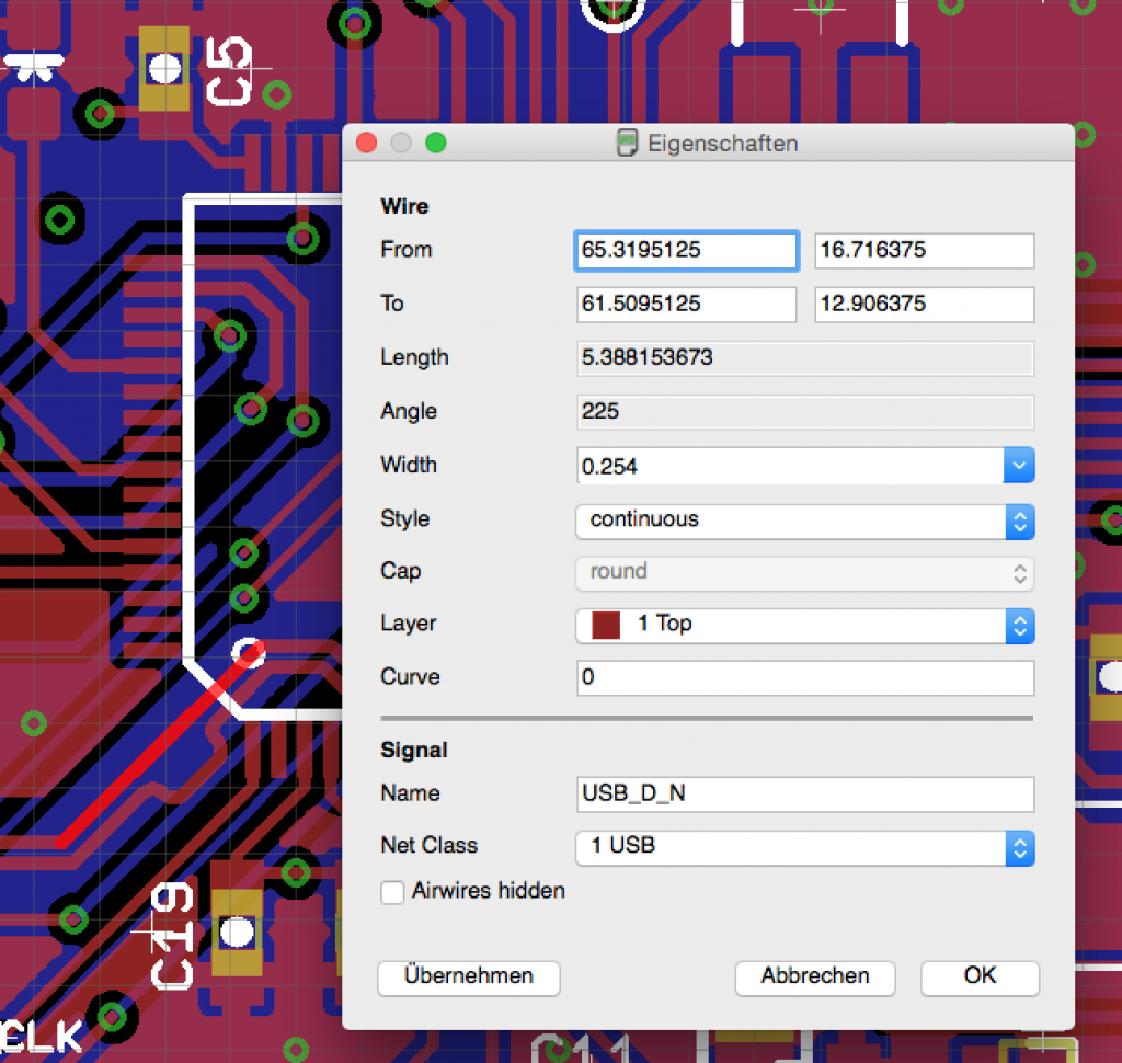 Setting USB net classes in EAGLE